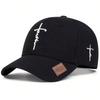 Unisex Letter Cross Embroidery Baseball Caps Spring Autumn Outdoor Adjustable Casual Hats Dad Hat Sunscreen Hat