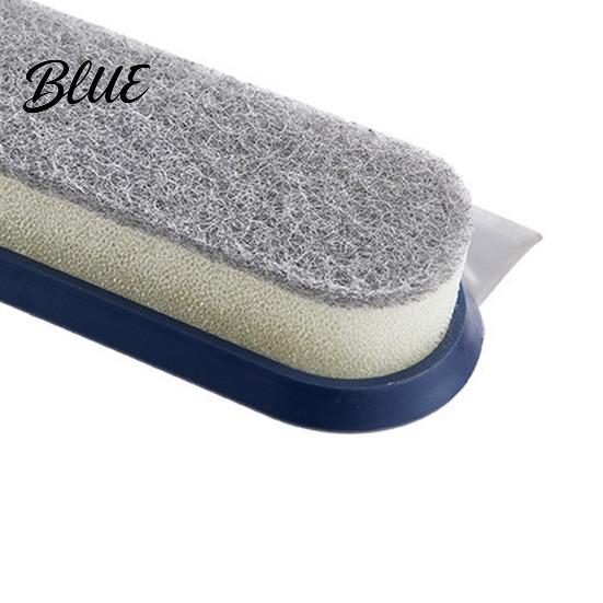 Exterior Window Cleaning Tool Glass Wiper with Flexible Corner Head 180-Degree Rotating Panel