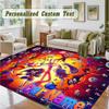 Crystal Velvet Square Rug Custom NameThe Amazing Digital Circus Pattern Non Slip Home Floor Decor Rug