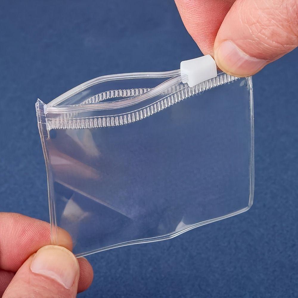 10PCS Waterproof Self‑Sealing Pill Organizer Clear Small Item Storage Bag Zipper Pill Bags  for Home