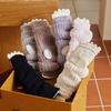 Winter Thickened Socks Women'S Thermal Long Tube Knee Pads Socks Cover Japanese Harajuku Stacking Socks Coral Fleece Boots Cover Women'S Socks