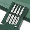 Professional Tweezers Set 4pcs Perfect For Eyebrow Hair Removal Splinter & Ingrown Hair Removal & More With Storage Bag & For Me