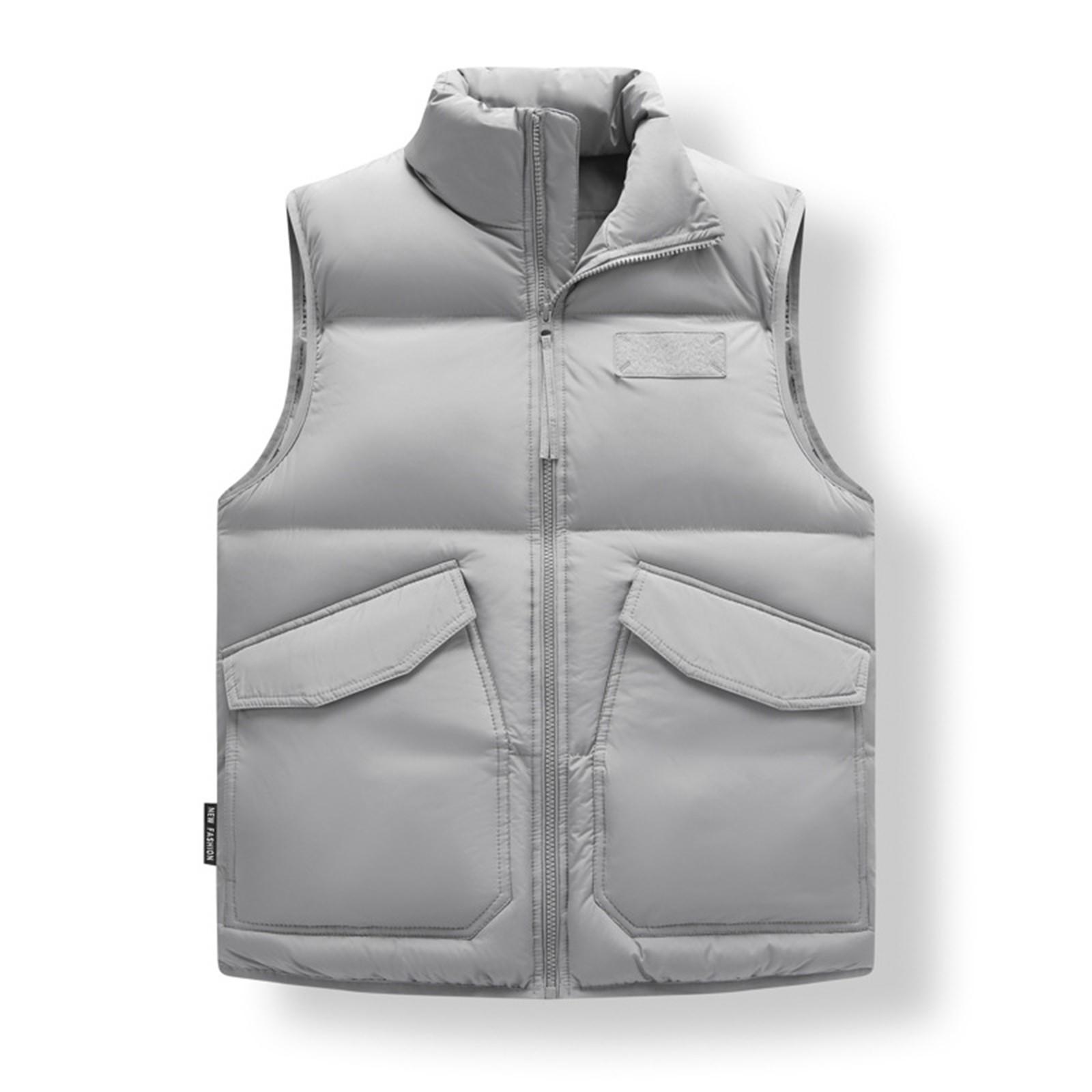 

Зимний чистый воротник-стойка, пуховая хлопковая майка, облегающий крой и красивый молодой человек XXXL