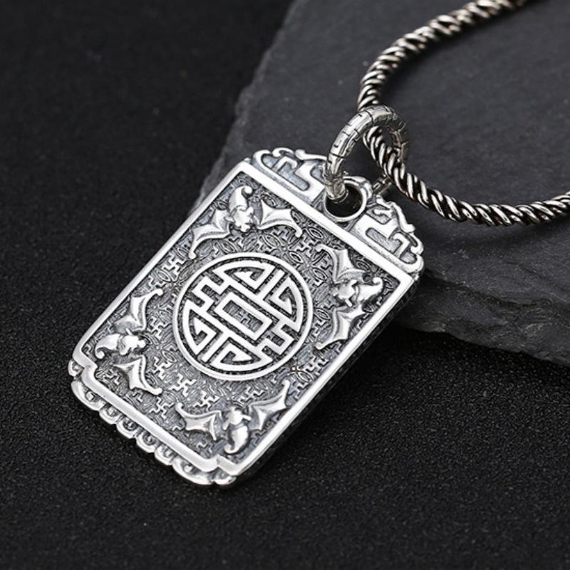 Fang Pai Pixiu Pendant Men's and Women's Necklaces Plated Trendy Retro Pendant Hanging Rope Jewelry