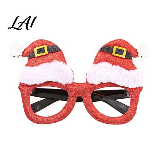 Christmas Decoration Glasses Glasses Glitter Holiday Party Frames Santa Hat Snowman Tree Bear Funny Eyeglasses for Favors