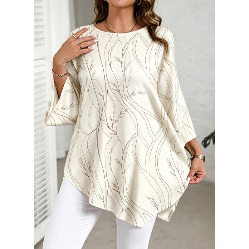 Plus Size Women's Printed Top / Casual Elegant Ladies Top
