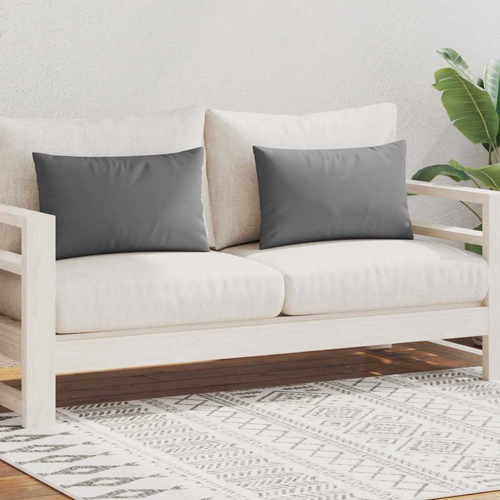 vidaXL Gartenkissen 2 Stk. 60 x 40 cm Grau