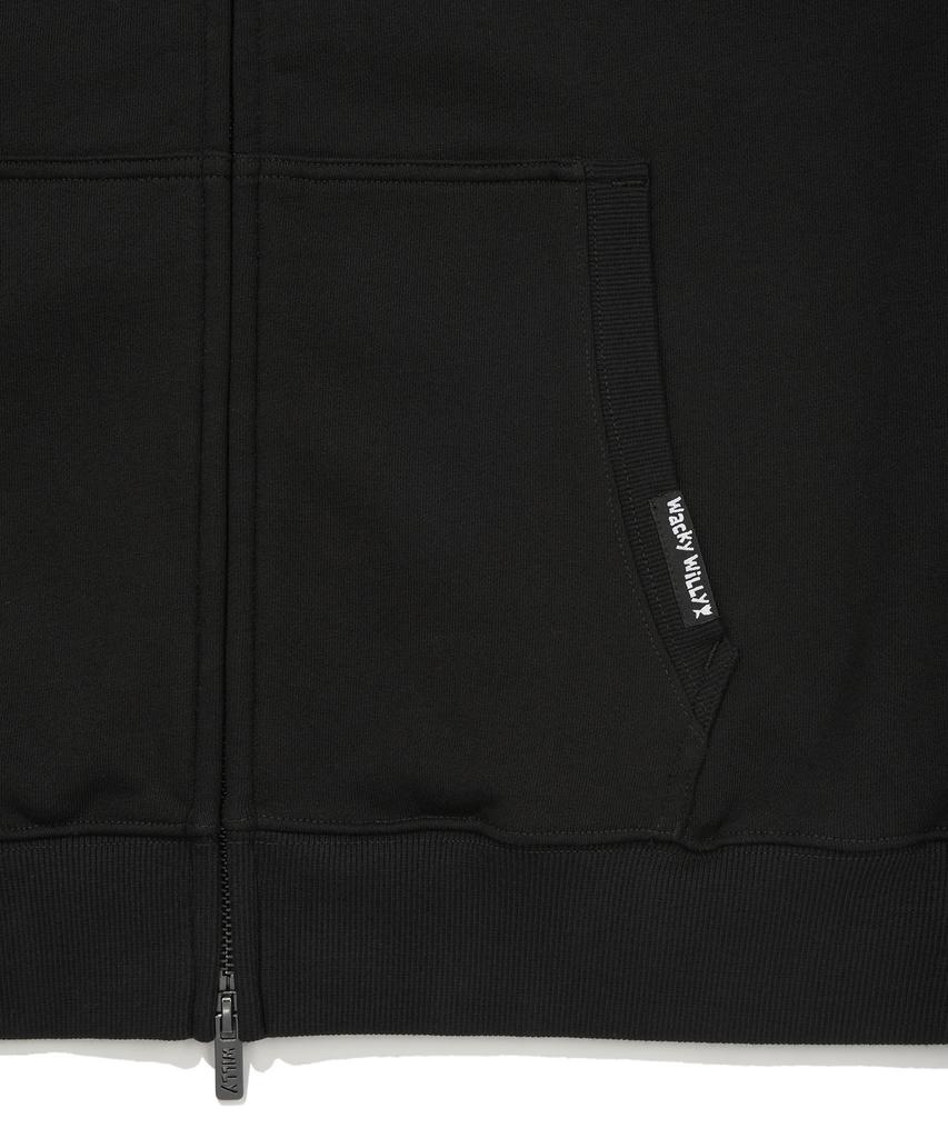 Wacky Willy Kiki Sleeveless Zip-Up Hoodie Black