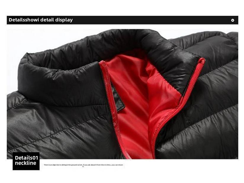 Geacă Militară Groasă cu Pene pentru Bărbați, Guler Înalt, Căldură de Iarnă