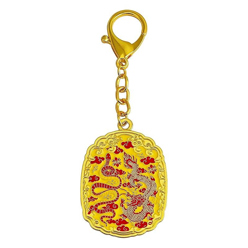 

[YISHUI] (Isui) feng shui keychain amulet amulet dragon snake lucky charm Talisman good luck birthday present alloy