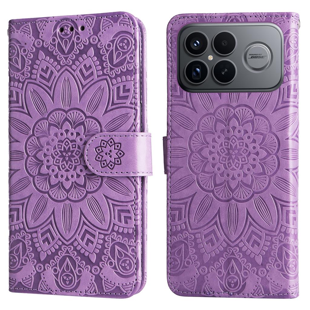 For Xiaomi Redmi K90 Pro Max 5G/Poco F8 Ultra Case Sunflower Imprint Leather Wallet Phone Cover