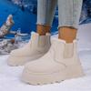 Fashion Winter Women Short Plush Warm Snow Boots New Fur Comfortable Chelsea Ankle Boots Thickened Fluff Flats Platform Ladies Shoes