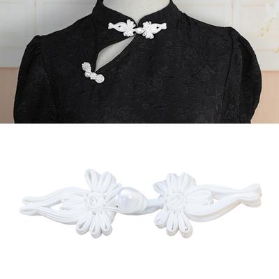 Kinesisk Cheongsam Spänne Groda Knäppning Fästen Traditionella Hantverksaccessoarer Satin Kinesiska Knutar Knappar