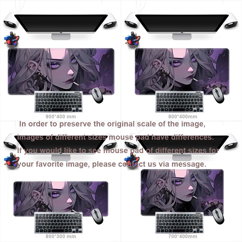 Anime Domineering Grils MouseMat Overwatch Gamer Cool Mouse Pad Purple Gamer Cabinet Large Non-Slip Mousepad Keyboard Mat