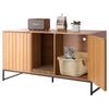 Cat Litter Box Enclosure Furniture, 120 Cm Hidden Litter Box Cabinet with Scratch Pad & Storage
