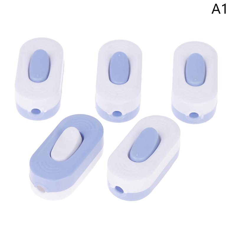 5Pcs Boat Shape Switch Home Light Wiring Switch Inline ON/OFF Table Lamp Switches Wires Cable Switches Electrical Accessories