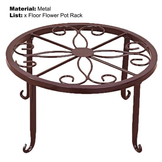 Flower Pot Rack Hollow Round Plant Pot Stand Floor Flower Display Shelf Balcony Decor for Indoor