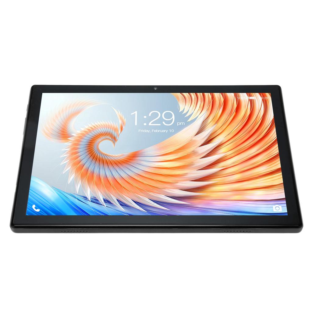 10.1 Inch Tablet for Android 12 8 Core CPU 8GB 256GB 2.4G 5G WiFi Fast Charging Support FHD Tablet 100‑240V Black