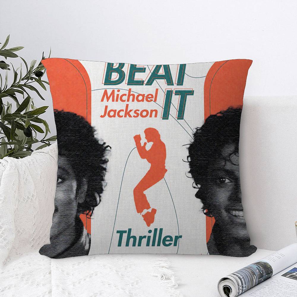 80s Pop Singer Michael Jackson Personalized Pillow Cover Kids Bedroom Wild Party Decor Pillowcase Kid Birthday Shower Gift
