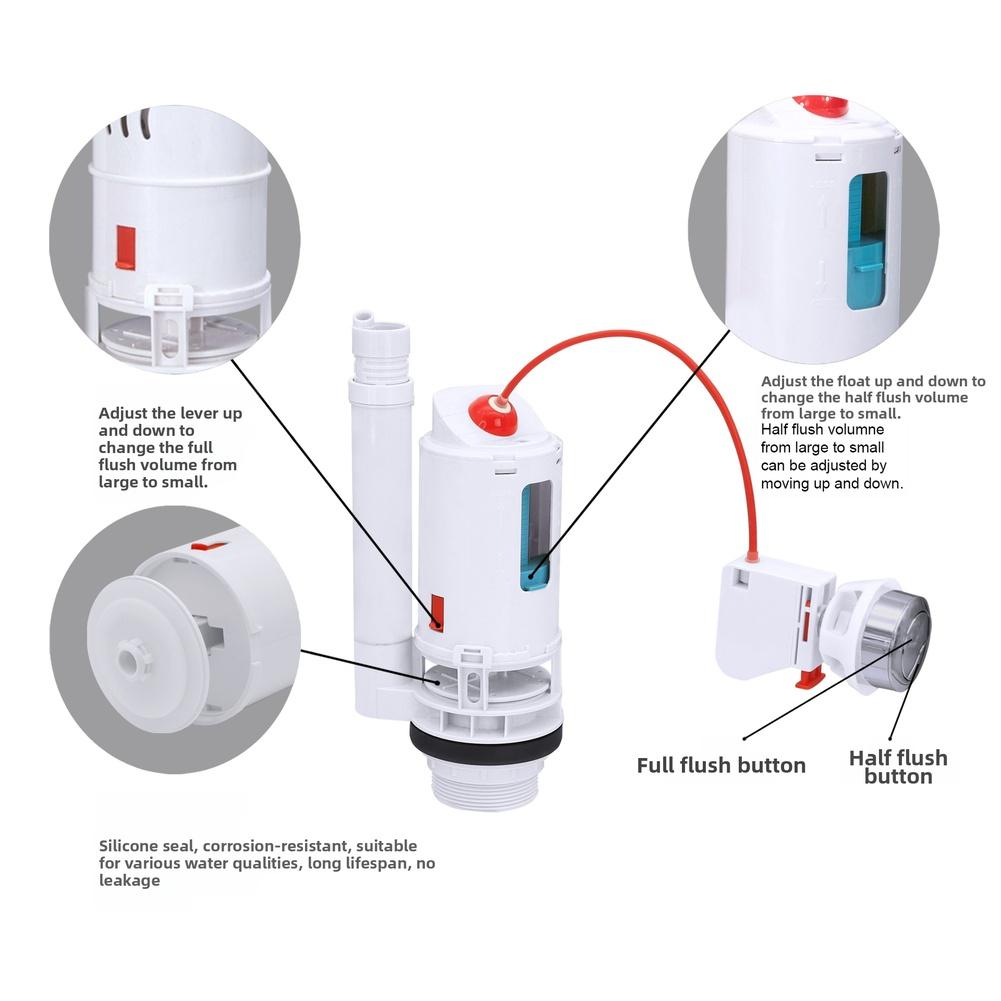 Dual Flush Toilet Tank Button 2 Inch Replacement Valve Drain Valve Accessories for Easy Installation and Durability