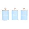 3pcs Storage Canister Multifunctional Airtight Iron Storage Jar with Lid for Tea Coffee Sugar