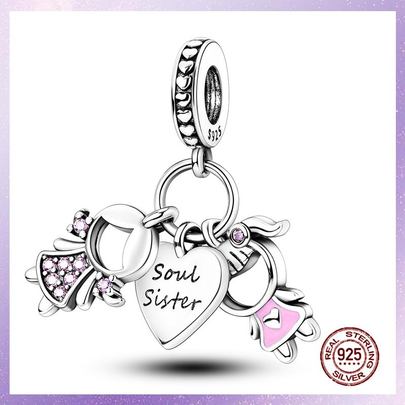 Purple Charms Copper Fit Original Pendant Bracelet Butterfly Glass Heart Feather Clip Charm Dangle Luminous Bead Diy Jewelry