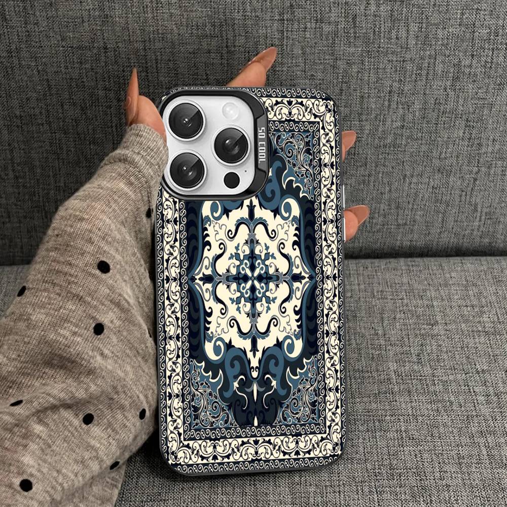 Persian Carpet Floral Pattern Phone Case For IPhone 17 16 15 14 13 12 11 Pro Max Plus Pro Colorful Shell