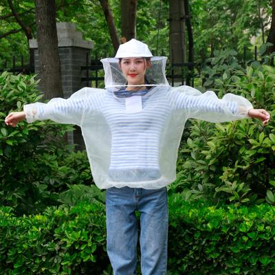 Professional Beekeeper Jacket,Transparent Beekeeping Protective Suit Equipment with Hooded Veil for Beekeeping