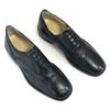 Made in France CLERGET Leather Goodyear Welt Full Brogue Wingtip 42 / 26.0-26.5cm / Black Dress Shoes(USED)