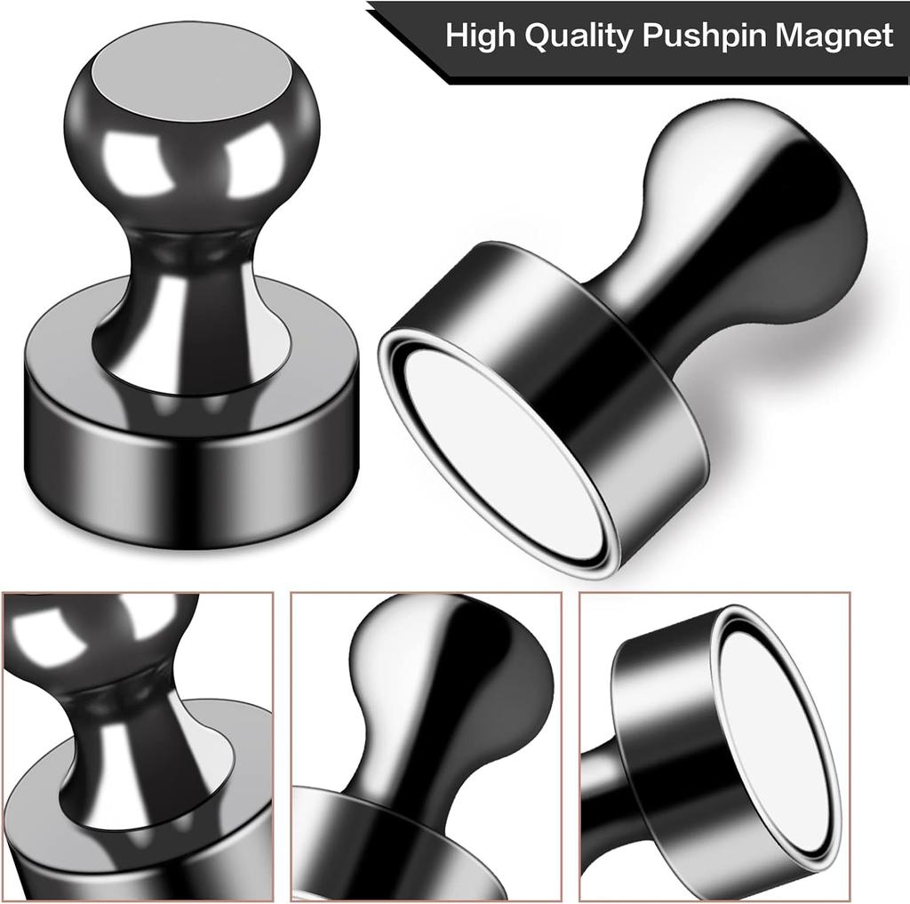 AIKARO Starke Wissenschaftsmagnete, Wissenschaftsexperimentierwerkzeuge für Schule, Büro, Reißzweckmagnete, trocken abwischbar magnetisch(6 STÜCK/16 STÜCK)