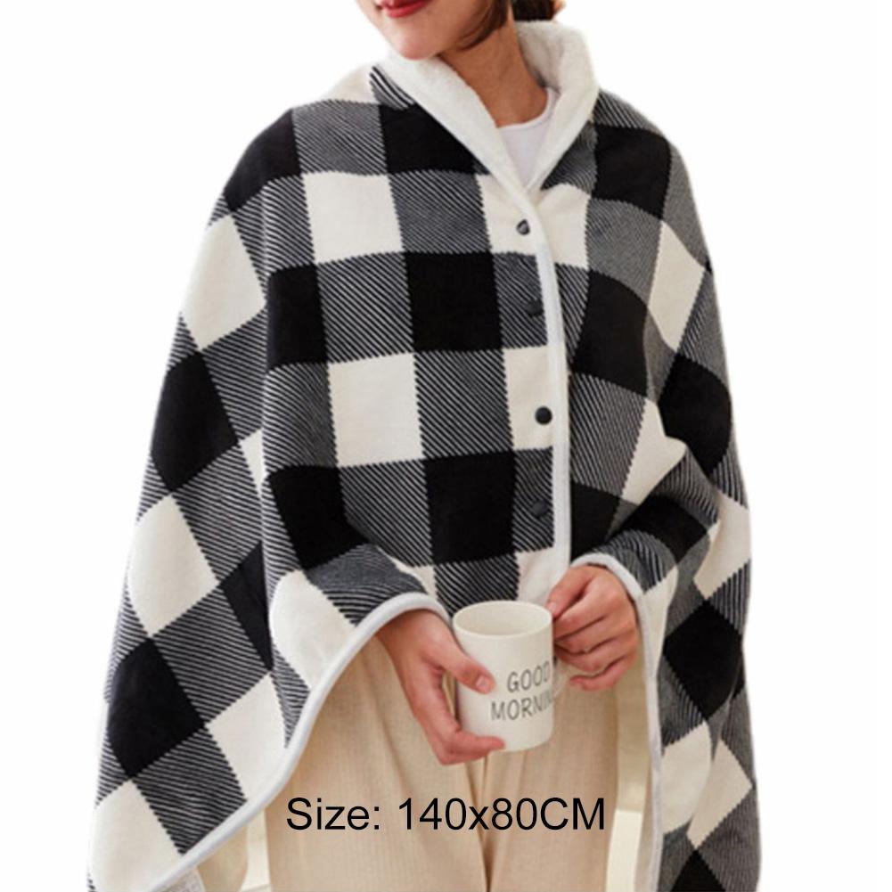 5V USB Electric Heated Blanket Shawl 3 Heating Levels Fleece Heated Blanket Portable Body Warmer Blanket Quickly Heated Cape Pad
