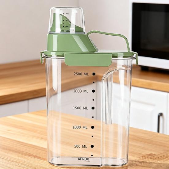 Reis-Aufbewahrungsbehälter Luftdichter Müsli-Spender mit ausgießbarem Ausguss und Messbecher-Deckel Kunststoff Vorratskammer Küchen-Organisation Behälter für Trockennahrung Mehl