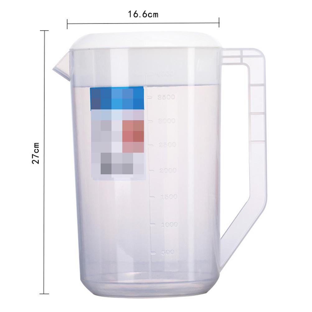 Cold Water Kettle Plastic Juice Pitcher 5000ml Heat Resistant Lid Perfect for Beverage Storage Party Picnic Measuring Kettle