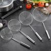 Stainless Steel Oil Frying Spoon Colander Mesh Strainer Round Net Filter Scoop Noodles Dumpling Sieve for Kitchen Accessories