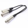 3-Pin XLR Female XLR Male Y to Dual Splitter Audio Cable Adapter