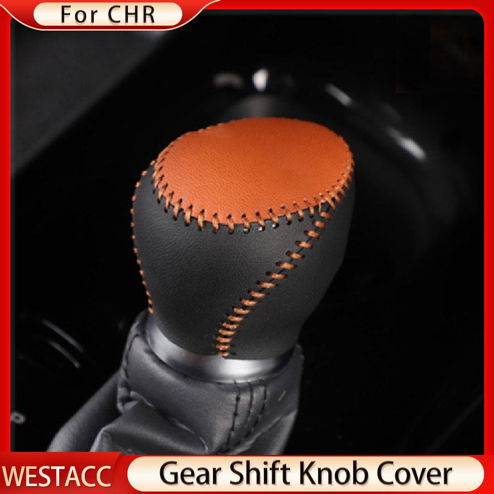 Capac butonului schimbătorului de viteze pentru mașină din piele naturală Maner schimbător de viteze pentru Toyota CHR C-HR C HR 2016 - AT