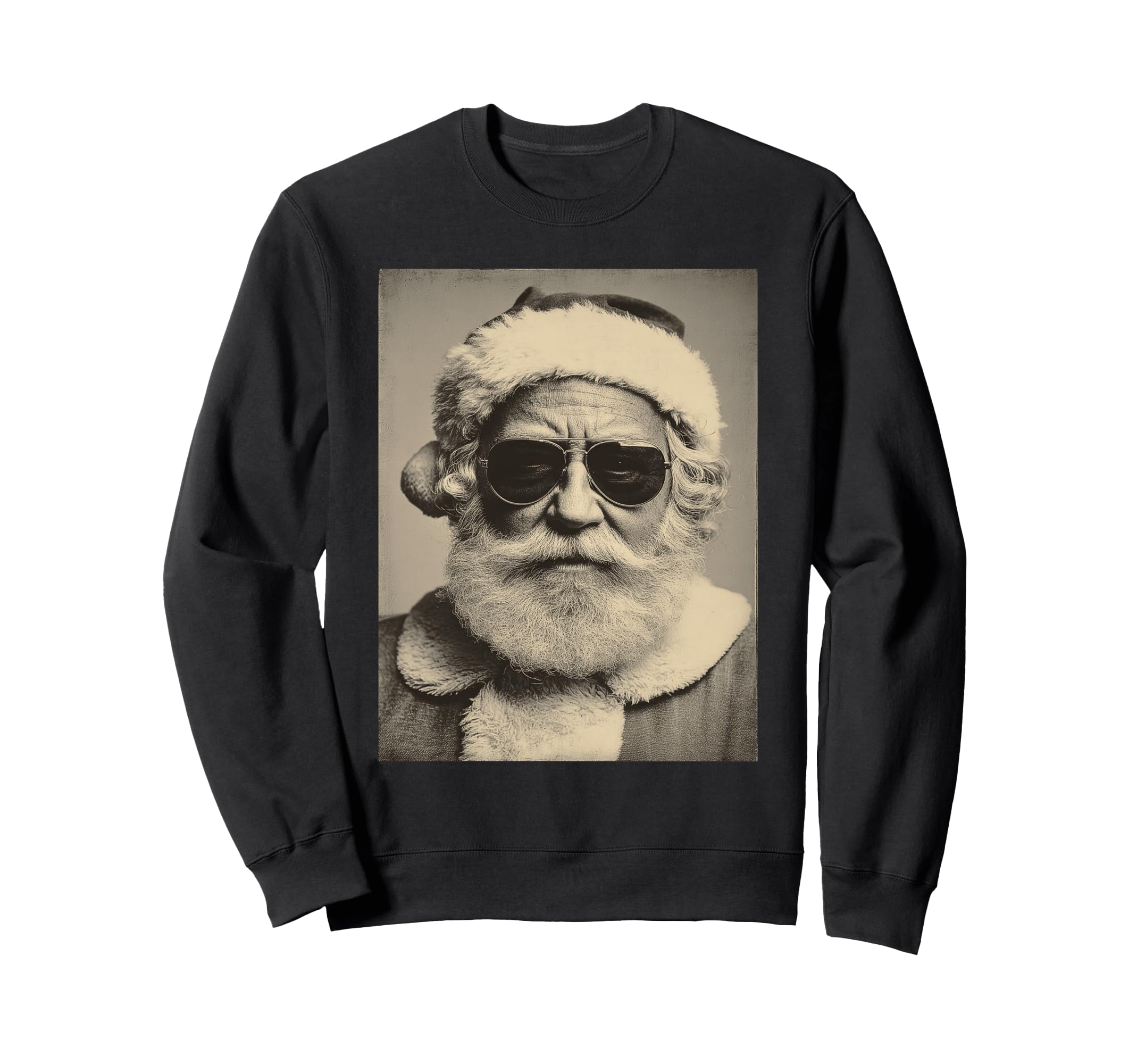 

Funny Santa Claus sunglasses retro Christmas festive sweatshirt
