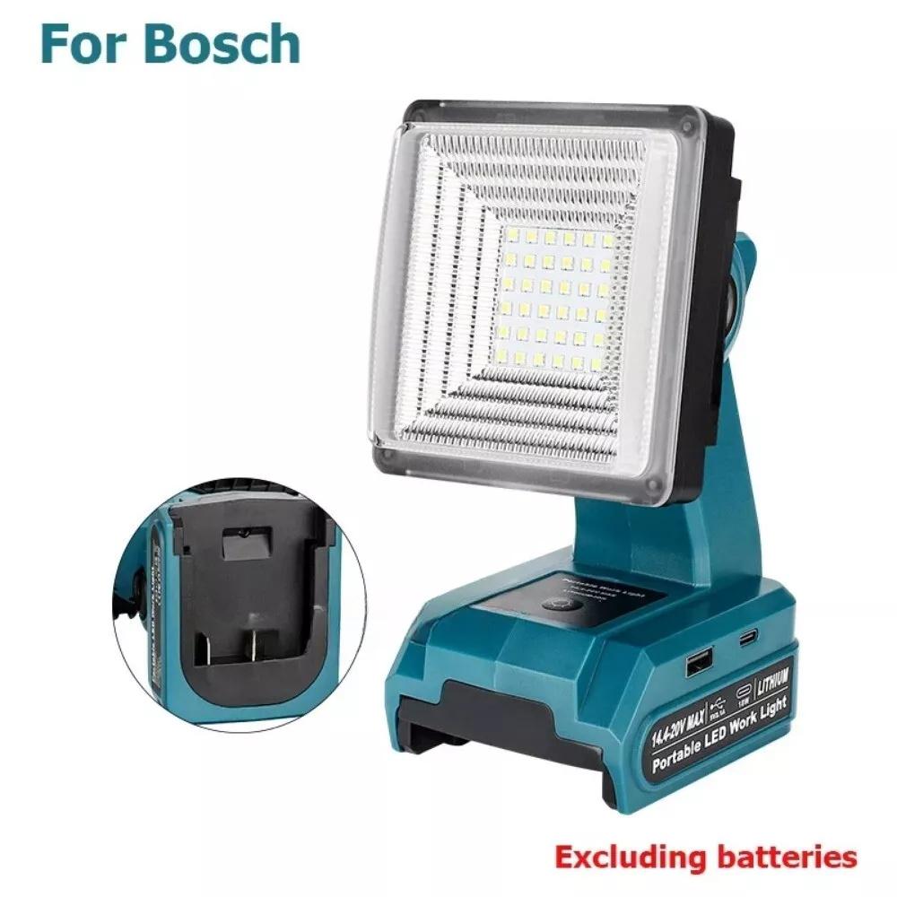 Lampe de travail LED, Lampe d'avertissement LED portable Lampe de travail Éclairage extérieur Pour batterie Makita /Milwaukee/Dewalt/Bosch 18V(Pas de batterie)