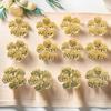 6 Pcs Flower Napkin Rings Metal Napkin Holders Silver Golden Flower Napkin Rings with Textured Petals for Dinner Table Wedding Party