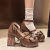 Fashion Mary Jane Shoes Sweet Round Toe Trifle Sole Shoes for Women