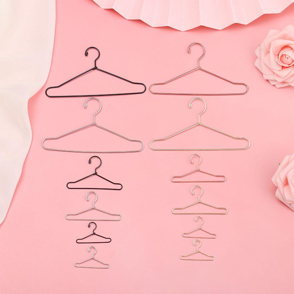 10PCS Retro Mini Metal Coat Hanger Scale Model Dollhouse Clothing Hangers Clothes-rack Ornaments DIY Home Decor Crafts