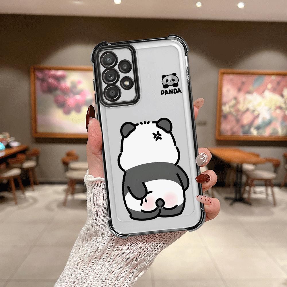 Cartoon Cute Panda Phone Cover Case for Samsung Galaxy A16 A52 A17 A33 A35 A36 A24 A13 A25 A26 A21s A15