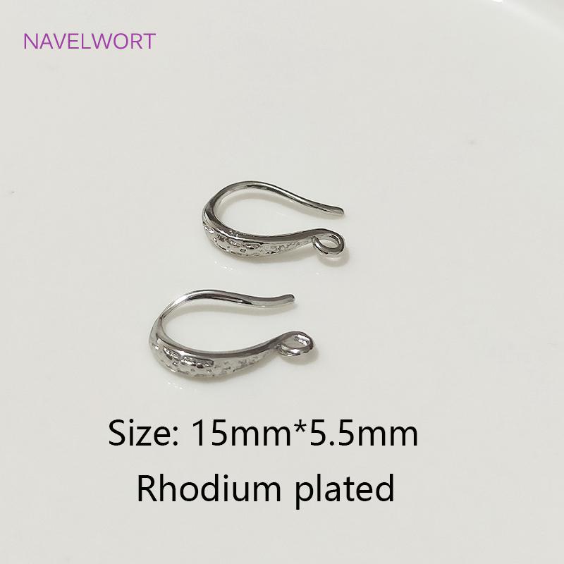 14K Gold Plated Flattened Ear Wire with Loop,Brass Earring Hook Fitting,Accessories For Earrings,DIY Jewelry Making Accessory