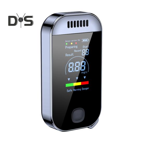 

Портативный детектор респиратора Тестер ЖК-экран Цифровой дисплей Высокоэффективный смарт-чип для использования в путешествиях Компактный анализатор дыхания чёрный