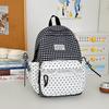 Schoolbag Milk Fufu Plaid Corrugated Lace Heart Travel Small Backpack Sweet Wind Student Party Big Sweet Bag