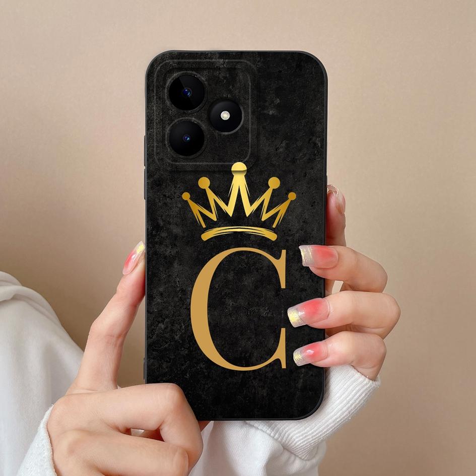 Für Realme C53 C25 C25S C25Y C30 C30S C31 C33 C35 C51 C61 C55 C65 C67 C75 4G 5G Handyhülle Kreatives Buchstabenmuster Weiches Silikongehäuse Für OPPO Capa