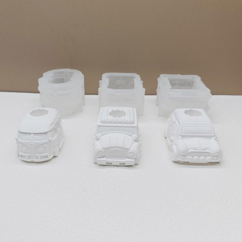 Car Candle Holder Silicone Mold Candlestick Resin Molds DIY Casting Mould for Candle Stand Base Table Home Decorations