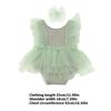 1 Set Photography Outfit for Infant Girls Breathable Romper Dress and Delicate Lace Headband Props for Newborns