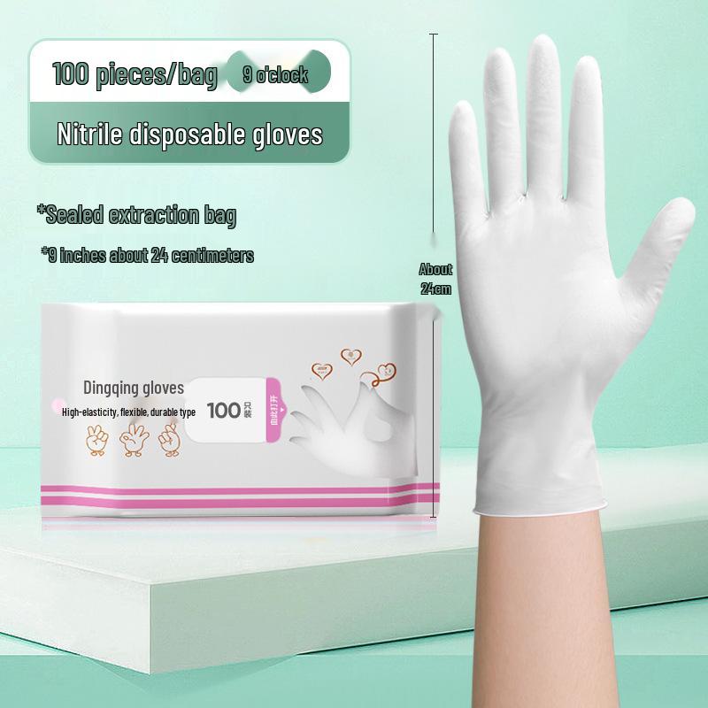 Disposable Extended Nitrile Gloves for Durable Oil-Proof Dishwashing, Cleaning, and Housework.
