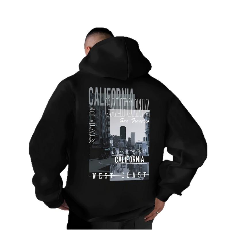 Unisex Oversized Hooded Sweatshirt With Bold Back Print Urban Streetwear Winter Casual Top